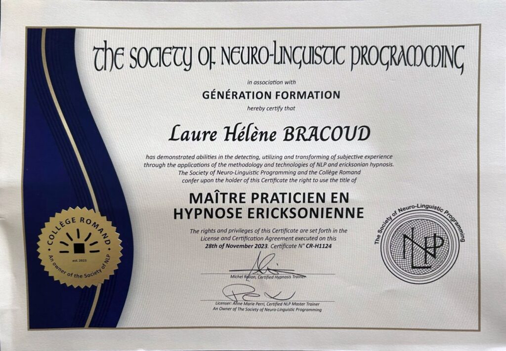Maître praticien hypnose NLP